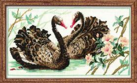 Набор для вышивания Риолис 806 «Чёрные лебеди»