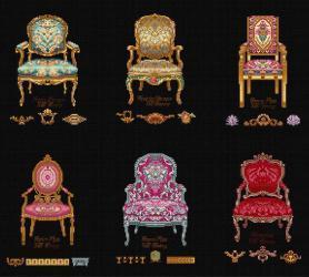 Набор для вышивания Thea Gouverneur 3068.05 «Шесть стульев»