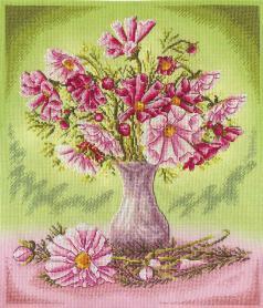 Набор для вышивания Панна C-1190 «Розовые космеи»