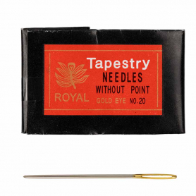Иглы для шитья гобеленовые с закругленным острием Royal Tapestry №20, (уп. 25 шт)