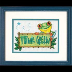 Набор для вышивания Dimensions  65098 «Зеленые мысли от лягушки»