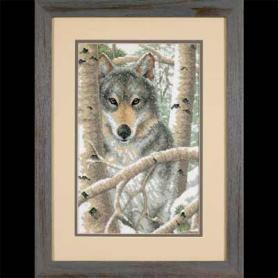 Набор для вышивания Dimensions 03228 «Волк в зимнем лесу»