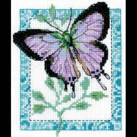 Набор для вышивания Кларт 5-055 «Бабочка лиловая»