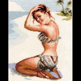 Набор для вышивания Кларт 7-101 «Кокетка на пляже»