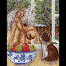 Набор для вышивания Кларт 8-096 «Пони и котёнок»