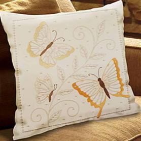 Набор для вышивания Janlynn 021-1329 «Нежные бабочки» (подушка)