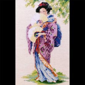 Набор для вышивания Janlynn 023-0118 «Японка с веерами»