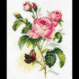 Набор для вышивания Алиса 2-13 «Роза и бабочка»