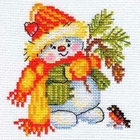 Набор для вышивания Алиса 0-59 «Снеговичок»