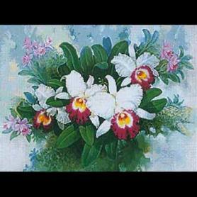 Набор для вышивания Pinn СХ-EV-174 «Белые орхидеи»