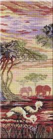 Набор для вышивания М.П. Студия НВ-194 Триптих «Слоны» 1 часть