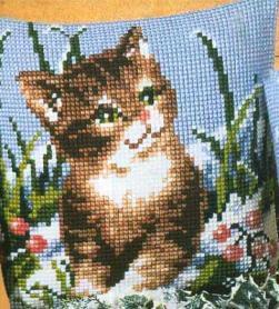 Набор для вышивания Vervaco 648 «Зимний котенок»