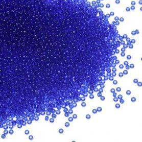 Бисер TOHO круглый 10/0 прозрачный/цветной ярко-синий №0008 (2.4 мм) 5 гр.