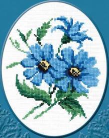 Набор для вышивания РС студия 174 «Синие цветочки»