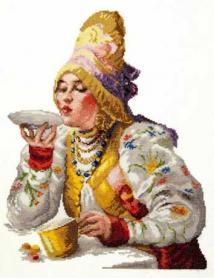 Набор для вышивания Чудесная Игла 66-01 «Боярышня за чаем»