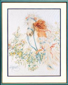 Набор для вышивания Lanarte PN-0007952 (33829) «Лошадь и цветы»