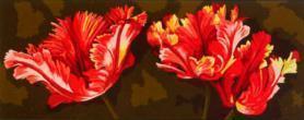 Канва с рисунком Collection D'Art 9005 «Махровые тюльпаны»
