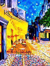 Канва с рисунком Collection D'Art 10249 «Терраса ночного кафе»