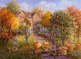 Канва с рисунком Collection D'Art 12991 «Осенние хлопоты»