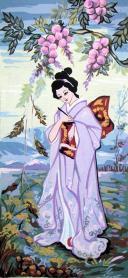 Канва с рисунком Collection D'Art 8051 «Японка»