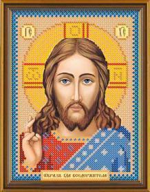 Ткань с рисунком для вышивки бисером Нова Слобода БИС5001 «Христос Спаситель»