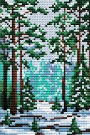 Набор для вышивания Жар-птица М-001 «Сказка зимнего леса»