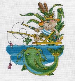Набор для вышивания Кларт 8-161 «Рыбак ловит сома»