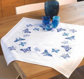 Набор для вышивания Vervaco PN-0145088 «Голубые бабочки» (Скатерть)
