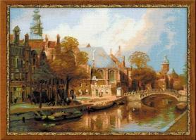 Набор для вышивания Риолис 1189 «Амстердам. Старая церковь и церковь Св. Николая Чудотворца»