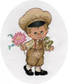 Набор для вышивания Кларт 8-172 «Мальчик с лягушкой»