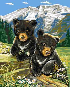 Канва с рисунком Grafitec 10.509 «Медвежата весной»