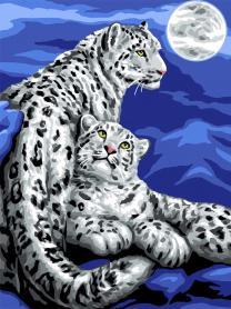 Канва с рисунком Grafitec 11.886 «Снежные леопарды»