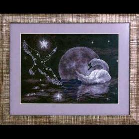 Набор для вышивания Панна ПТ-0631 «Лунный лебедь»
