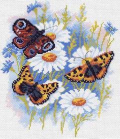 Канва с рисунком Матрёнин Посад 0624-1 «Бабочки на ромашках»
