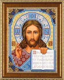 Ткань с рисунком для вышивки бисером Нова Слобода БИС 1201 «Христос Спаситель»