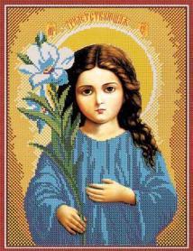 Ткань с рисунком для вышивки бисером Нова Слобода БИС 1215 «Богородица Трилетствующая»