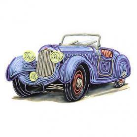 Ткань с рисунком для вышивания бисером Матрёнин посад 4170 «Ретро авто»