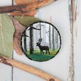 Набор для вышивания Панна JK-2146 «Брошь. Лесной олень»