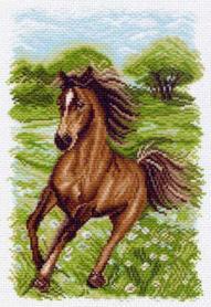 Канва с рисунком Матрёнин Посад 1536 «Пейзаж с лошадью»