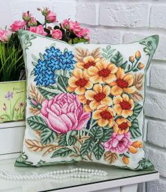 Набор для вышивания Панна PD-1695 «Подушка Цветочный перезвон»