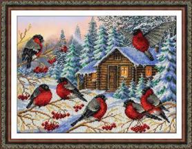 Набор для вышивания Паутинка Б1437 «Снегири»