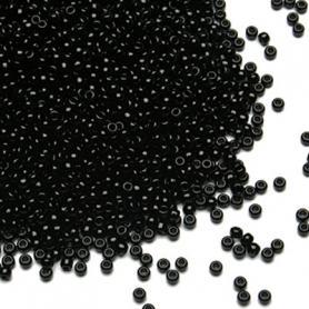 Бисер TOHO круглый 10/0 непрозрачный чёрный №0049 (2.4 мм) 5 гр.